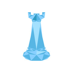 Isolated geometric rook chess piece. Vector illustration design