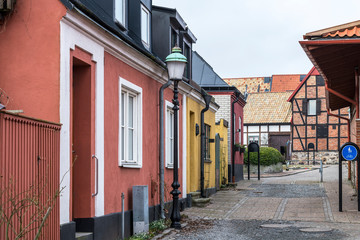 Old architecture in Ystad in Sweden