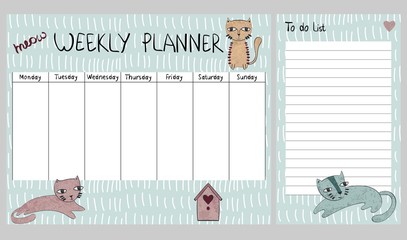 Floral weekly planner