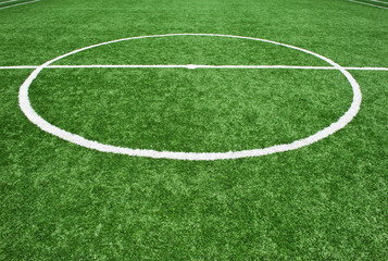 Soccer field with textured background grass