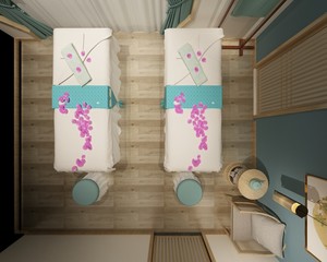3d render of massage spa room