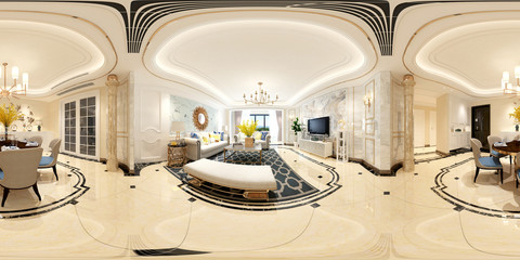 360 degrees of luxury modern living room