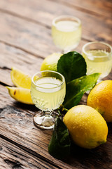 Italian typical digestive limoncello