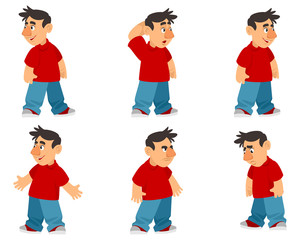 Different emotions of a man