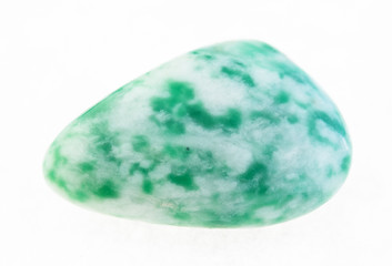 polished amazonite (amazon stone) gem on white