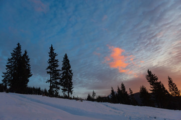 Fototapeta na wymiar Mountains Carpathians in winter