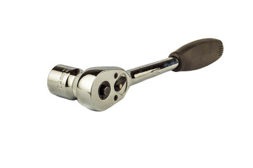 the chrome spanner for work on white background