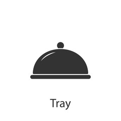 Tray with food icon. Element of drink and food icon for mobile concept and web apps. Detailed Tray with food icon can be used for web and mobile