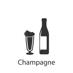 Bottle of champagne icon. Element of drink and food icon for mobile concept and web apps. Detailed Bottle of champagne icon can be used for web and mobile