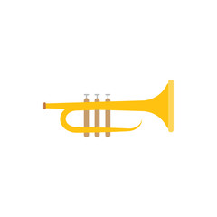 Trumpet yellow graphic design template vector illustration
