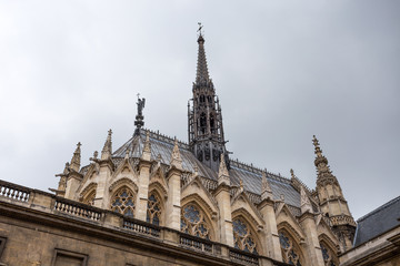 Fototapeta na wymiar PARIS, FRANCE, SEPTEMBER 6, 2018 - The Sainte Chapelle in Paris, France