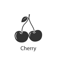 Cherry icon. Element of drink and food icon for mobile concept and web apps. Detailed Cherry icon can be used for web and mobile