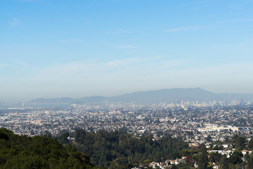 Fototapeta na wymiar panoramic view of the Oakland and San Francisco