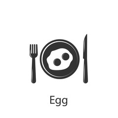 Scrambled eggs on a plate icon. Element of drink and food icon for mobile concept and web apps. Detailed Scrambled eggs on a plate icon can be used for web and mobile