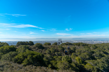 panoramic view of the Oakland and San Francisco