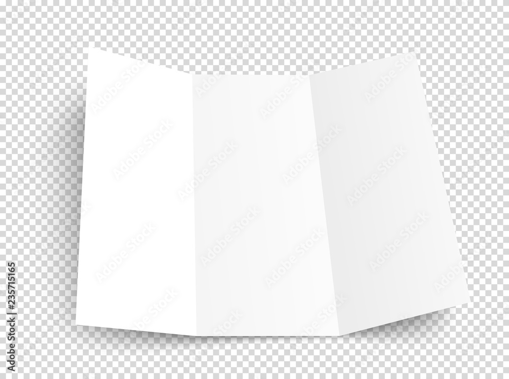 Leinwandbilder Blank booklet vector mockup. Vector object isolated on transparent background
