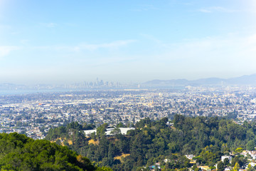 Obraz premium panoramic view of the Oakland and San Francisco