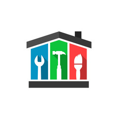 House and tools as maintenance concept