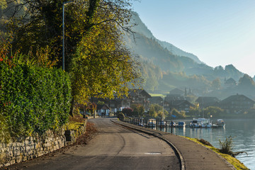 Beautiful scenery of Lake Brienz, Switzerland