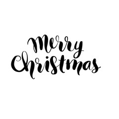 Fototapeta na wymiar Vector hand drawn lettering phrases. Merry Christmas and Happy New Year