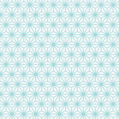 Seamless Pattern Stars Retro Turquoise