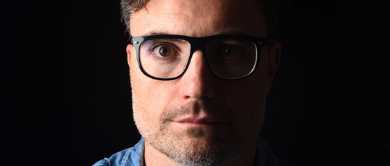 portrait of a  man on white background