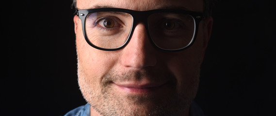 portrait of a  man on white background