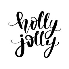 Vector hand drawn lettering phrases. Merry Christmas and Happy New Year