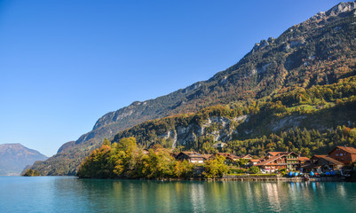 Beautiful scenery of Lake Brienz, Switzerland