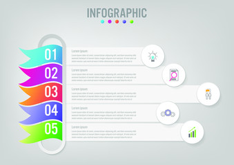Business infographic labels template with options.Creative concept for infographic.