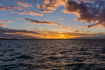 Sunset Glow With Clouds