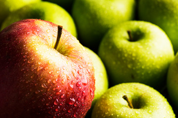 Red and green apples