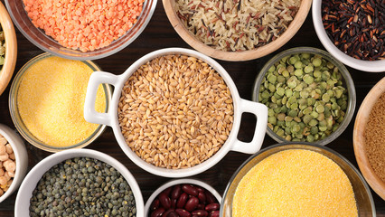 assorted grain and cereal