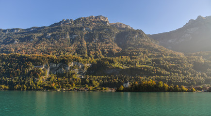 Beautiful scenery of Lake Brienz, Switzerland