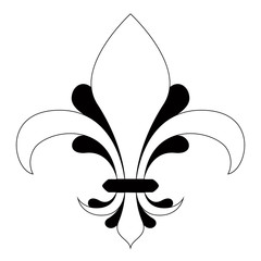 Fleur de lys symbol. Vector illustration design