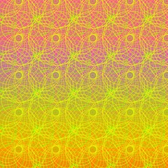 Abstract color background, illustration, lines, circles