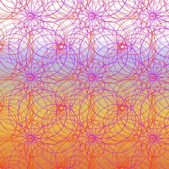 Abstract color background, illustration, lines, circles