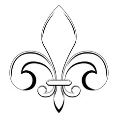 Fleur de lys symbol. Vector illustration design