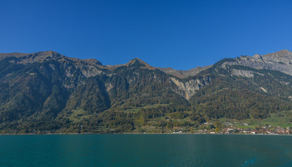 Fototapeta premium Beautiful scenery of Lake Brienz, Switzerland