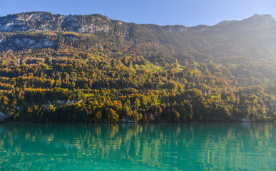 Beautiful scenery of Lake Brienz, Switzerland