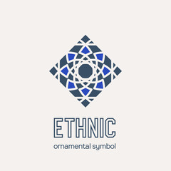 Vector mosaic ethnic emblem