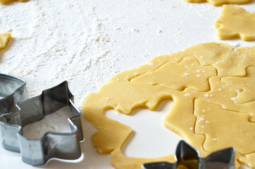 Making gingerbread cookies for Christmas