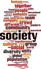 Obraz premium Society word cloud