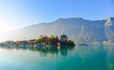 Beautiful scenery of Lake Brienz, Switzerland - obrazy, fototapety, plakaty