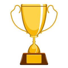 Isolated golden trophy image. Vector illustration design