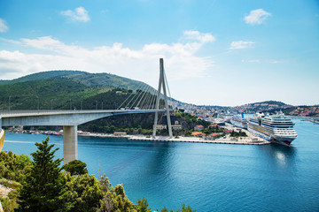 Obraz premium Franjo Tudjman Bridge in Dubrovnik in Croatia