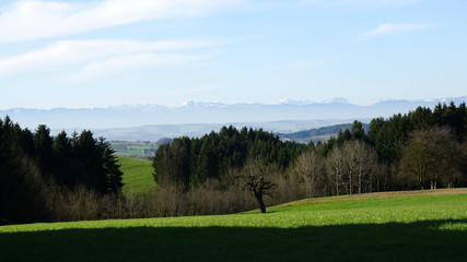 Landschaftsausblick in die Berge