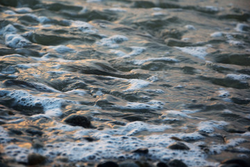 The texture of the waves