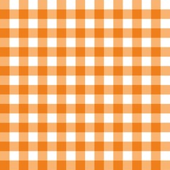 Orange tablecloth pattern. Seamless checkered