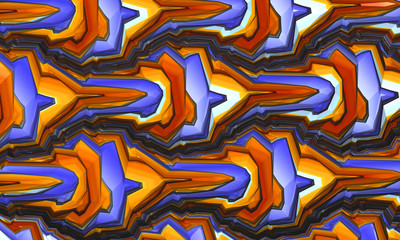 Beautiful abstract cover for art projects, cards, business, posters. 3D illustration, computer-generated fractal